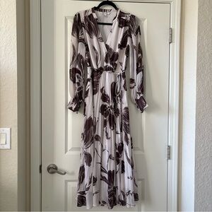 Elegant Floral Wrap Dress